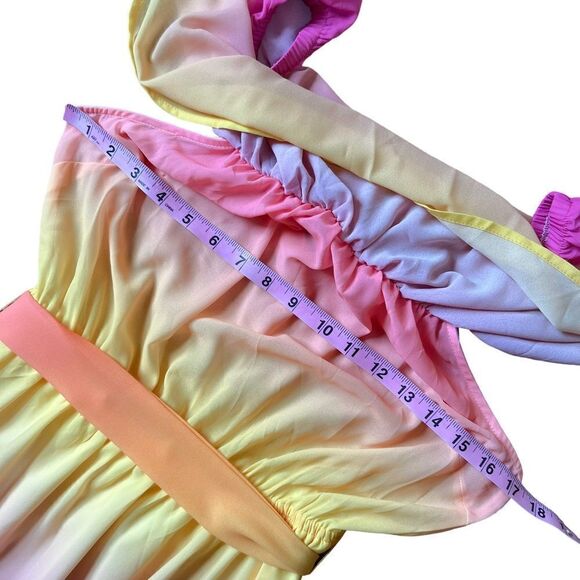 VICI Rainbow Skies off Shoulder Tiered Maxi Dress - Picture 8 of 13